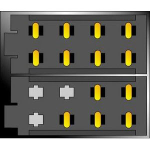 Bilstereokablage omkastare SAAB Vauxhall PC2-04-4