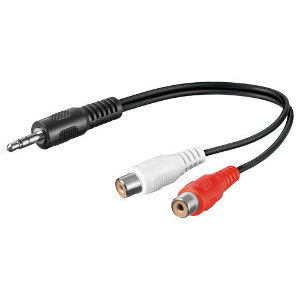 Champion 3,5mm - 2 RCA Ho extension 0,2 m