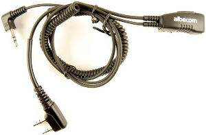 Albecom Sordinkabel PTT-SV Vinklad 2,5+3,5mm. 2-pol (Icom, Hunter)