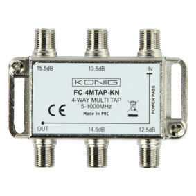 Avtappare F-typ 4-vägs 15dB